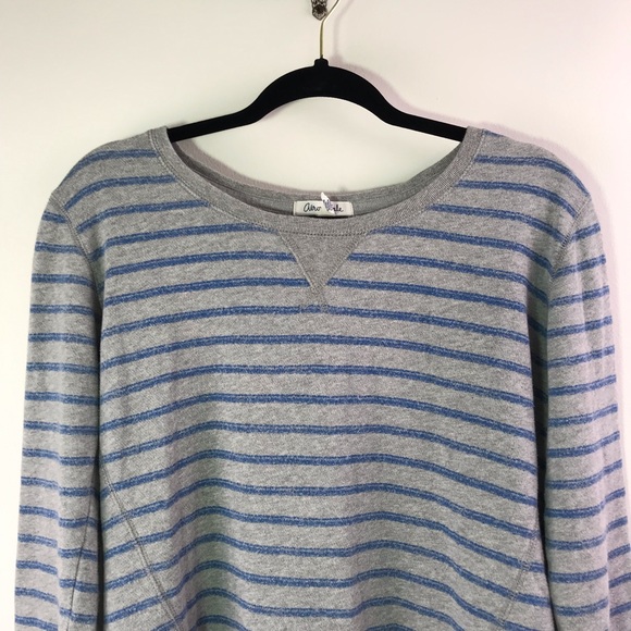 Aeropostale Blue Grey Stripe Light Weight Sweater - Picture 3 of 5